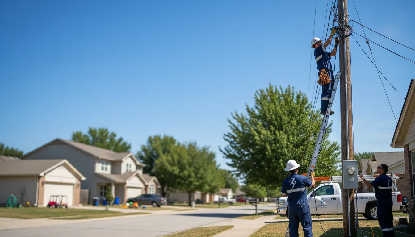 Residential electrician providing installation services in Newton, TX
